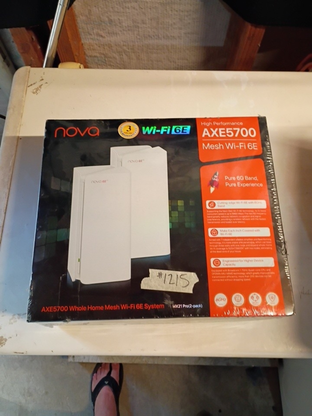 Tenda AXE5700 White Mesh Wi‑Fi 6E Router System (2‑Pack)
